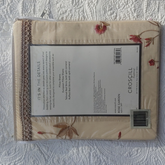 Croscill Embroidered Euro Pillow Shams, Set of 2 - Picture 7 of 9